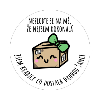 Samolepky "nezlobte se na mě" kruh 4cm (arch 20ks)